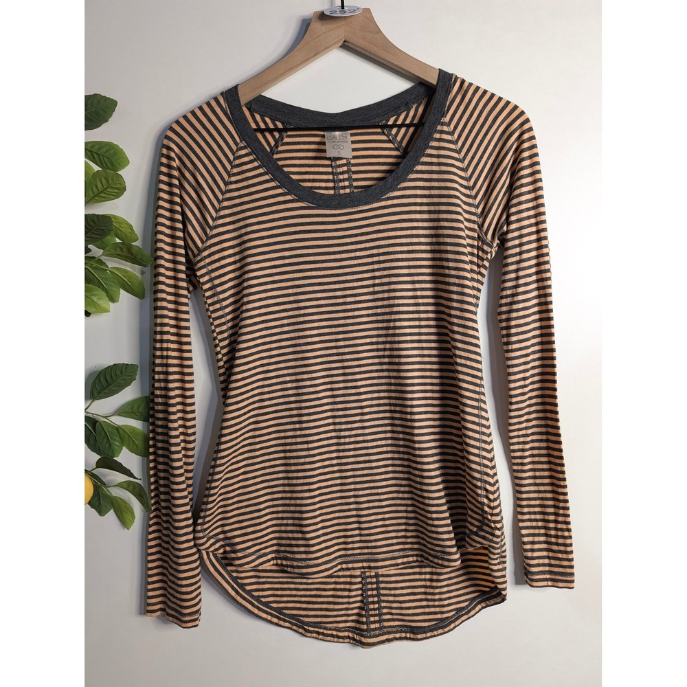 Calia Long Sleeve Striped Shirt Sz S